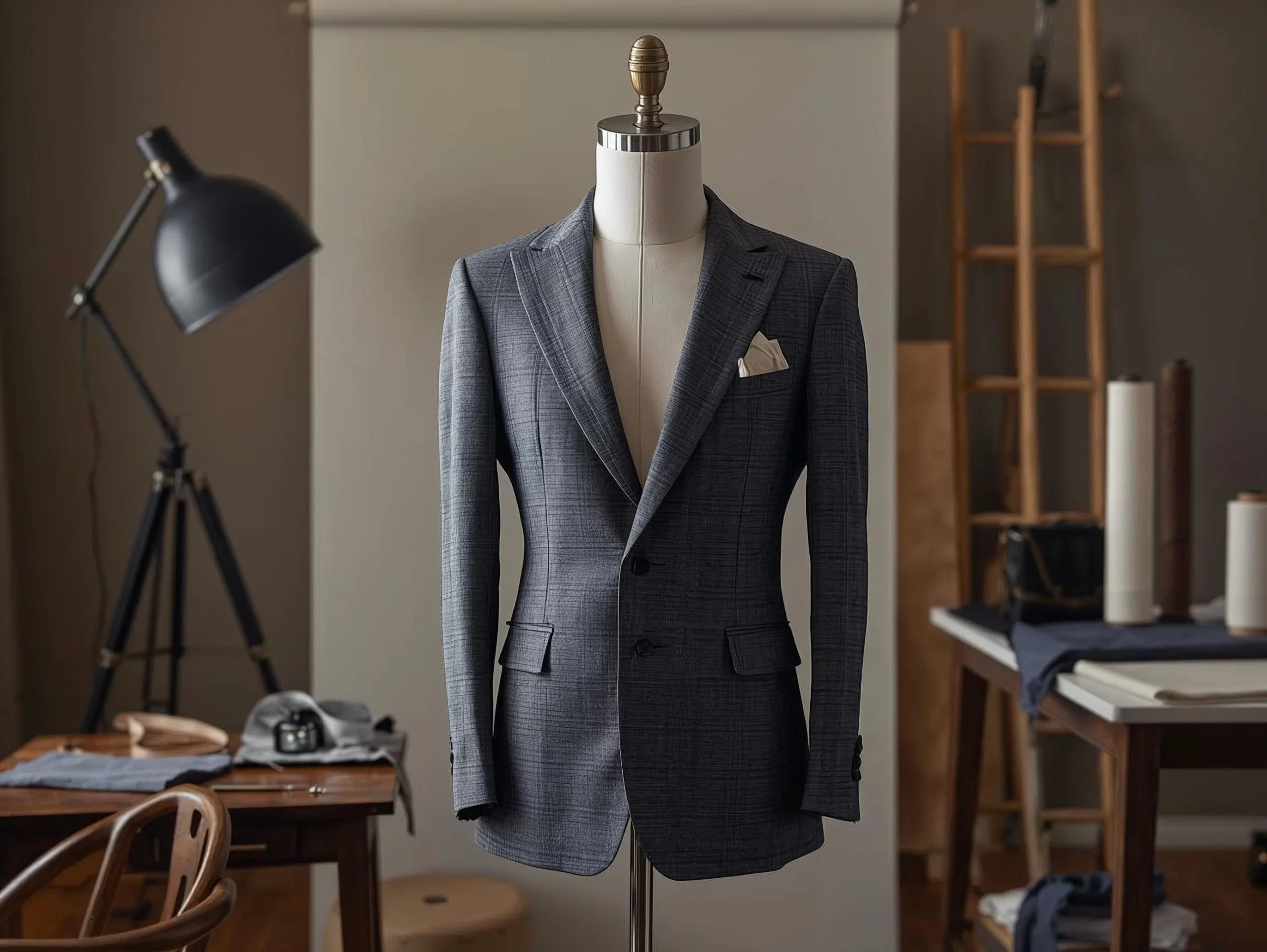 Master tailor stitching custom garment