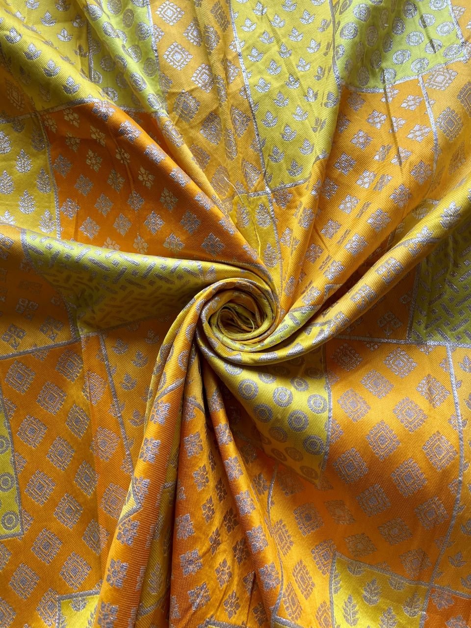 Raw Silk Brocade